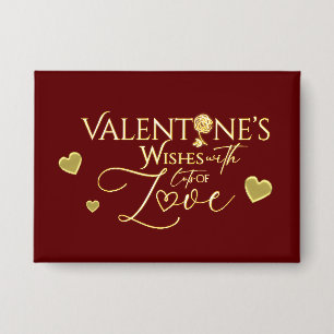 Elegant Valentine's day Red and Gold Calligraphy