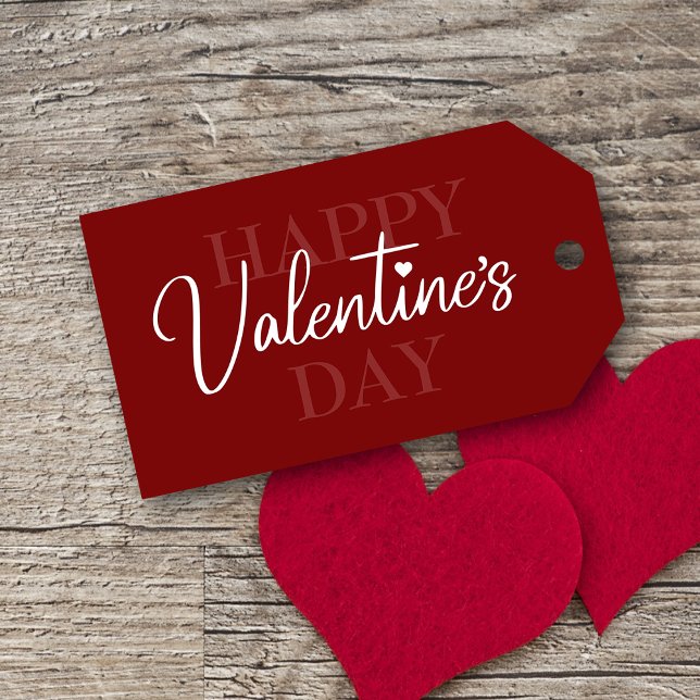 Elegant Valentine's Day Red Gift Tags (Add charm to your gifts with red Valentine tags—romantic, stylish, and perfect for any loved one!)