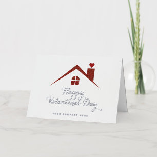 Elegant Valentine's Day Red Sparkle Realty Foil Greeting Card