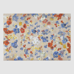 Elegant Van Gogh's Blue Irises Poppies Kraft Tissue Paper