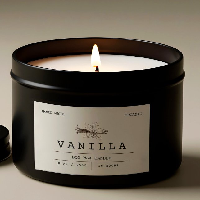 Elegant Vanilla Beige Boho Candle Labels (Elegant Vanilla Beige Boho Candle Labels, Candle Label Design)