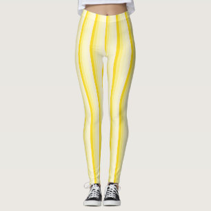 Elegant Vanilla Yellow White Colours Template Leggings