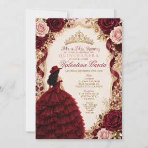 Elegant Vaquera Sweet 15 Quinceañera Invitation