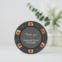 Elegant Vegas Gold Poker Chip Wedding 