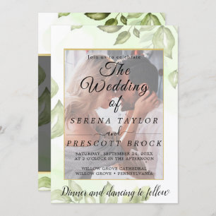 Elegant Vellum Overlay Wedding Invitation