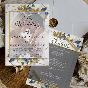 Elegant Vellum Wedding Invitation