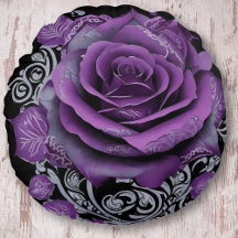 Elegant velvet rose surrounded by Tribal pattern