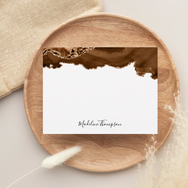 Elegant Velvet Rust Gold Marble Agate Geode Card (Creator Uploaded)