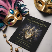 Elegant Venetian Mask Mardi Gras