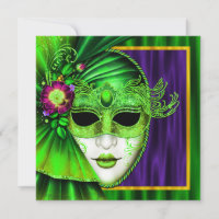 Elegant Venetian Mask Mardi Gras Wedding