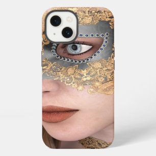Elegant Venetian Masquerade Portrait Art iPhone 13 Case