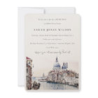 Elegant Venice Italy Canals Watercolor Birthday