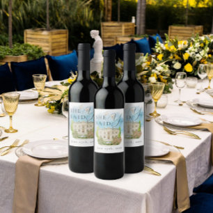 Elegant Venue flowers Doves She Said Yes! Luxury Wine Label