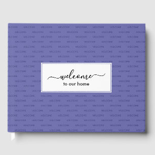 Elegant Very Peri Custom WELCOME TO OUR HOME Guest Book