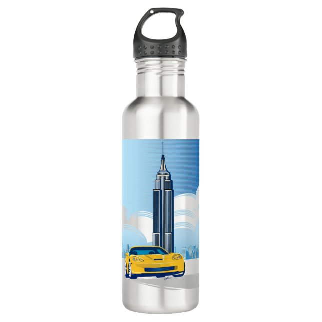 ELEGANT VETTE AUTOMOBILE ART 710 ML WATER BOTTLE (Front)