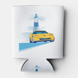 ELEGANT VETTE AUTOMOBILE ART CAN COOLER