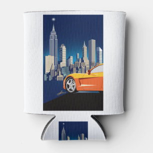 ELEGANT VETTE AUTOMOBILE ART CAN COOLER
