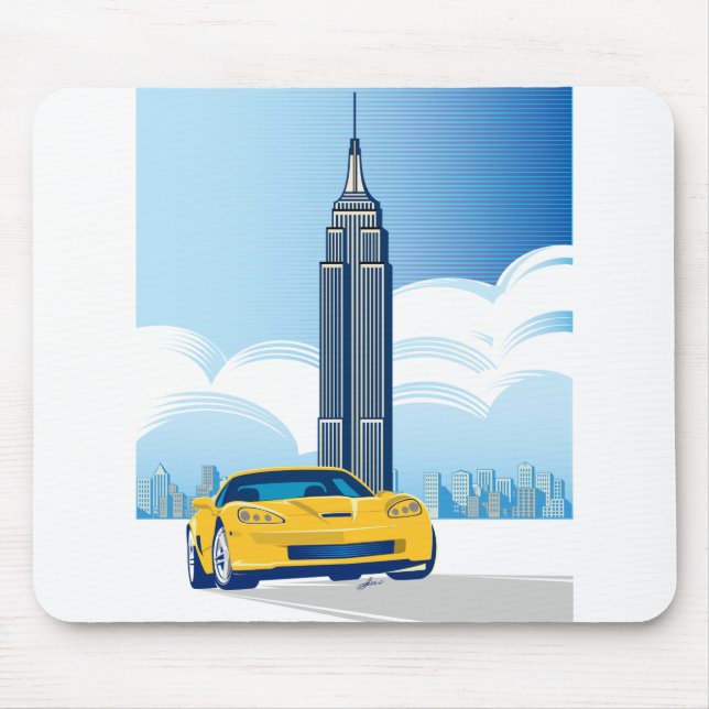 ELEGANT VETTE AUTOMOBILE ART MOUSE PAD (Front)