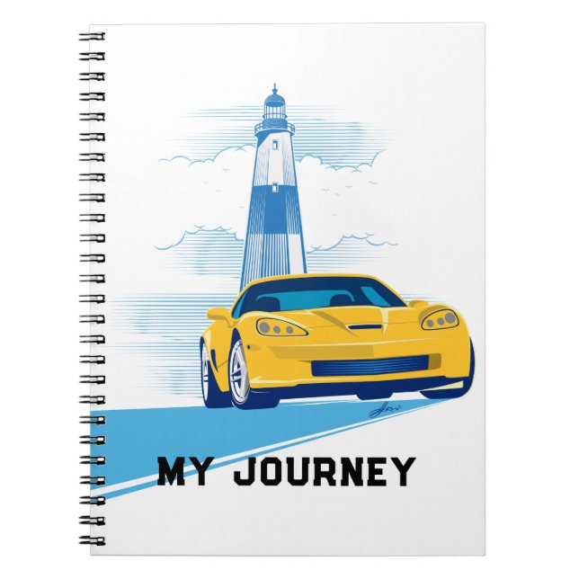 ELEGANT VETTE AUTOMOBILE ART NOTEBOOK (Front)