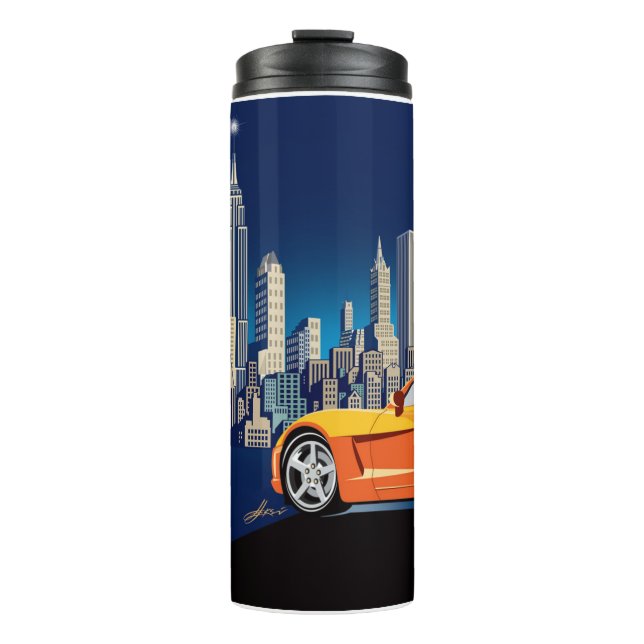 ELEGANT VETTE AUTOMOBILE ART THERMAL TUMBLER (Front)