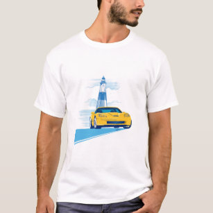 Elegant Vette Cruise Illustration T-Shirt