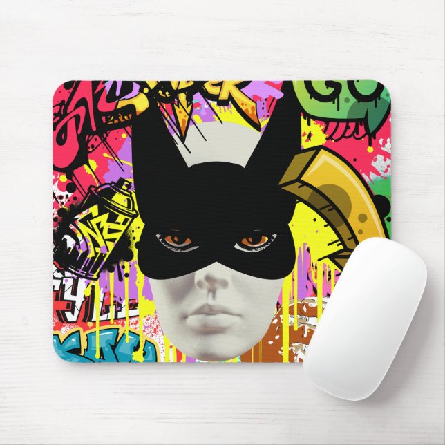 Elegant vibrant urban art Graffiti Spray paint  Mouse Pad (With Mouse)