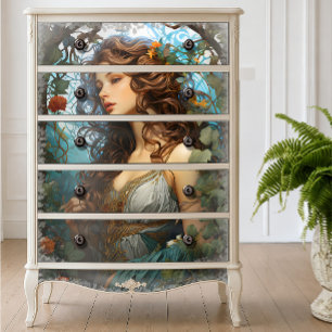 Elegant Victorian Art Nouveau Goddess Vintage Tissue Paper