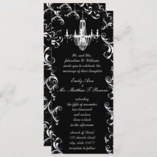 Elegant Victorian Ball Vintage Chandelier Wedding Invitation