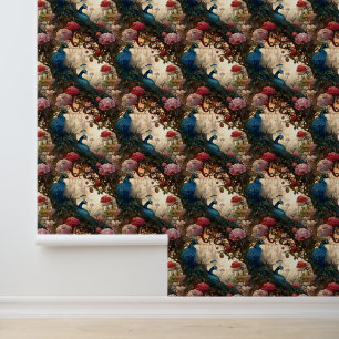 Elegant Victorian Boho Peacock  Wallpaper