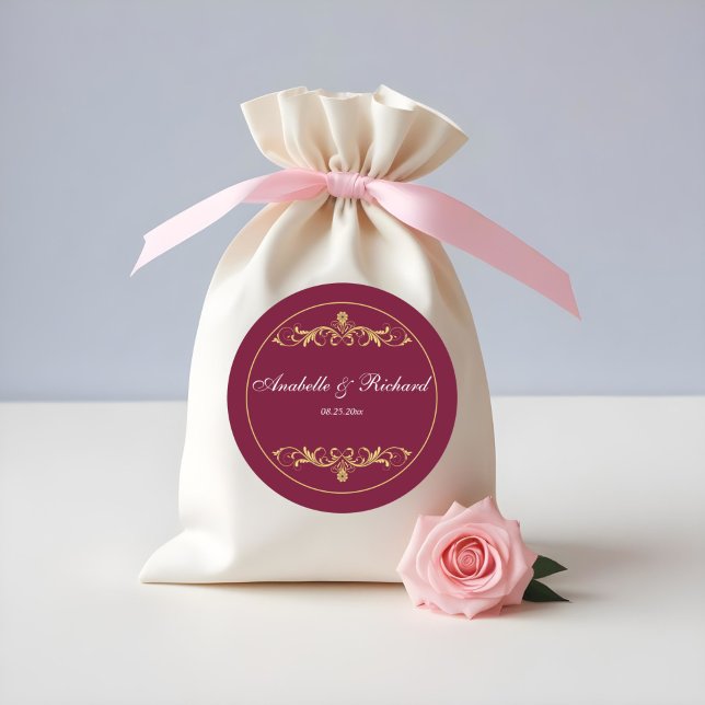 Elegant Victorian Classic Round Sticker (Creator Uploaded)