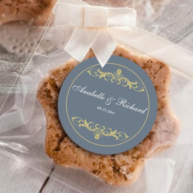 Elegant Victorian Classic Round Sticker (Creator Uploaded)