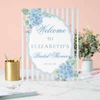 Elegant Victorian Cottage Blue Hydrangea Welcome