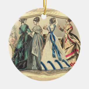 Elegant Victorian Fashions Ceramic Tree Decoration