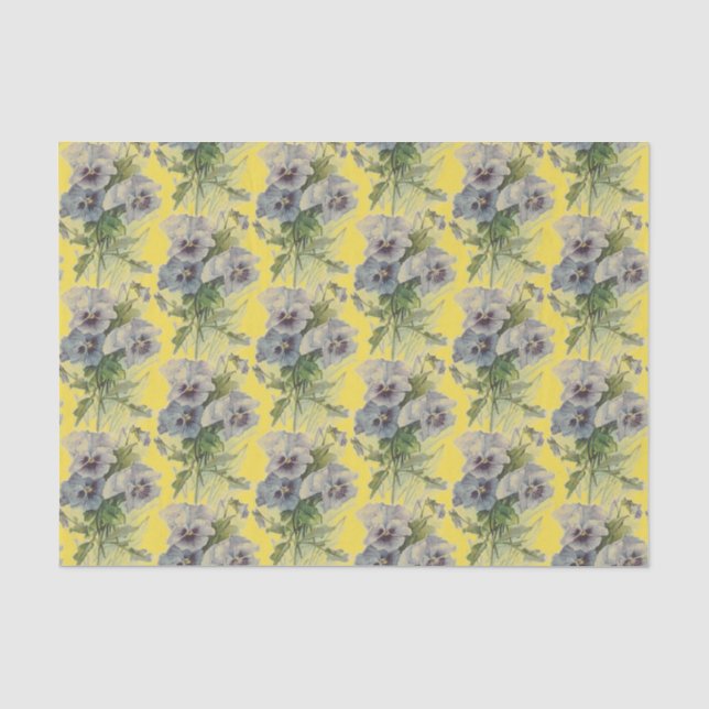 Elegant Victorian Floral Tissue Paper (Front)
