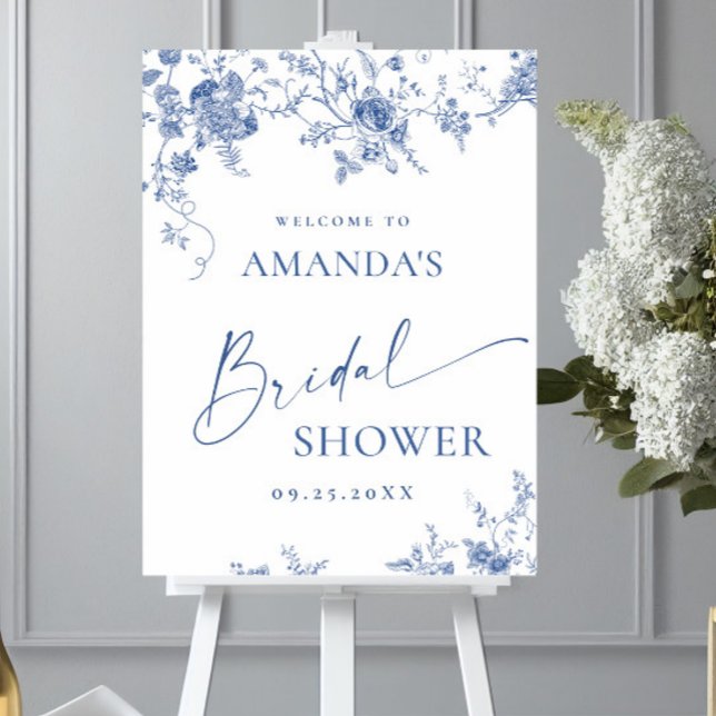 Elegant Victorian Floral WELCOME Bridal Shower Poster (Creator Uploaded)