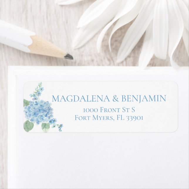 Elegant Victorian Garden Blue Hydrangea Wedding (Insitu)