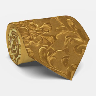 Elegant Victorian Gold Floral Stylish Formal Tie
