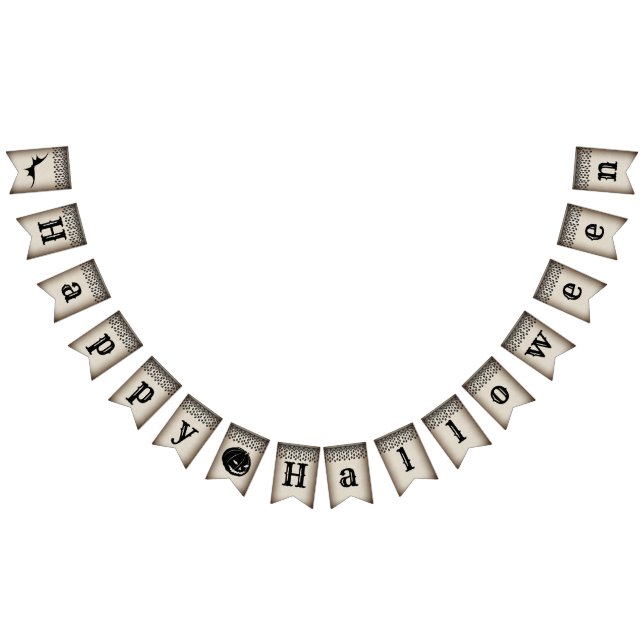 Elegant Victorian Lace Halloween Bunting Banner (All)