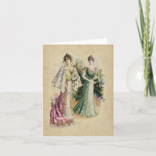 Elegant Victorian Ladies Note Card