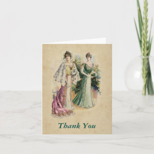 Elegant Victorian Ladies Thank You Note Card