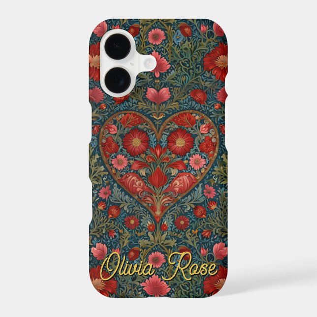 Elegant Victorian Valentines Day heart design (Back)