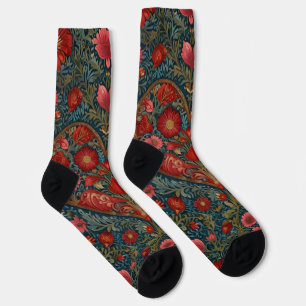 Elegant Victorian Valentines Day heart design Socks