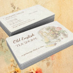 Elegant Victorian Vintage Antique Tea House Business Card<br><div class="desc">Elegant Victorian Era Vintage Antique Tea House Setting Business Card Template. Please personalise it with your own info or or customise it further if you need to add text, change the layout, font, font colour, font size or the business card size. Fully customisable, add what you want, delete what you...</div>