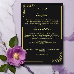 Elegant Victorian Wedding Details Enclosure Card