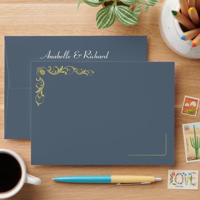Elegant Victorian Wedding Envelope (Desk)