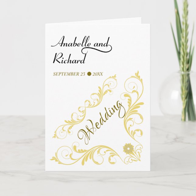 Elegant Victorian Wedding  Invitation (Front)