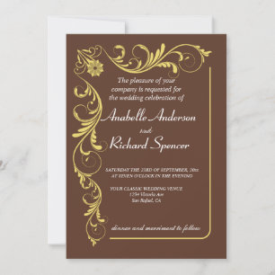Elegant Victorian Wedding Invitation