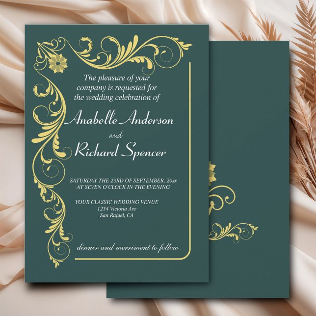 Elegant Victorian Wedding  Invitation (Creator Uploaded)