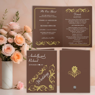 Elegant Victorian Wedding Invitation