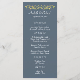 Elegant Victorian Wedding Menu